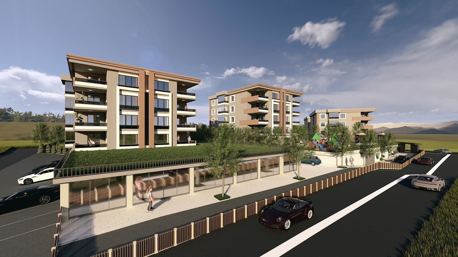 شقق جديدة بشرفات واسعة في أورتاهيسار، طرابزون