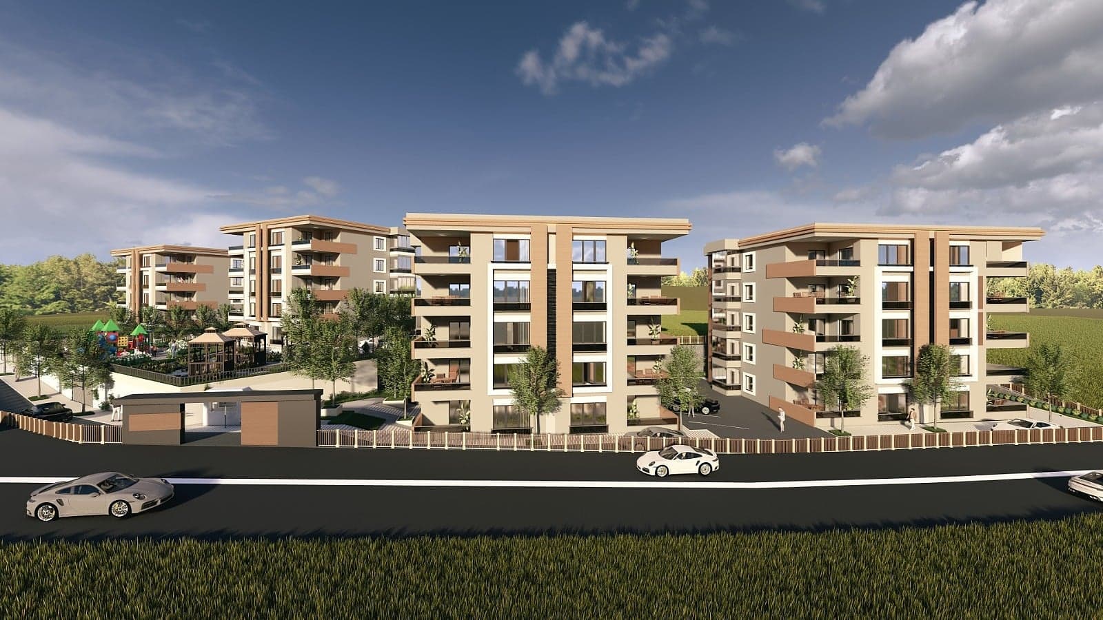 شقق جديدة بشرفات واسعة في أورتاهيسار، طرابزون